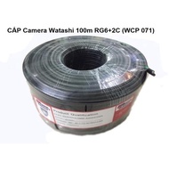 WCP071 สายสัญญาณกล้องวงจรปิด RG6+POWER ความยาว 100 เมตร WATASHI จำนวน 2 ม้วน