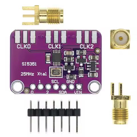 1PC/5PCS DC 3V-5V Si5351A Si5351 I2C Clock Generator Breakout Board Module Signal Generator Clock 8K