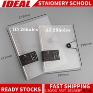 Binder Notebook A5/B5/A4 Loose Leaf Core Papers Refillable Coil Refill Cover Notepads 60sheets book