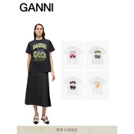 GANNI Women's Fruit Print Round Neck Short Sleeve T-Shirt