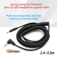 Suitable for Panasonic Technics EAH-DJ1200 Headset DJ Monitoring Disc Spring Headphone Cable