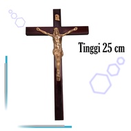 KAYU 25cm Teak Wood Wall Cross/Catholic Wall Cross/Catholic Wall Cross Decoration