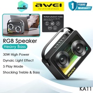 Awei KA11 Wireless Speaker RGB Outdoor Speaker 30W Power Heavy Bass Awei Bluetooth Speaker Portable 