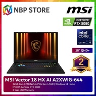 MSI Vector 18 HX AI A2XWIG-644 18" QHD+ Gaming Laptop