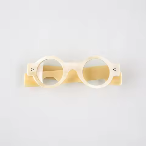 Eyeglass Frames Unique Japan Style Handmade White Horn Prescription Man Glasses Frame Vintage Retro 