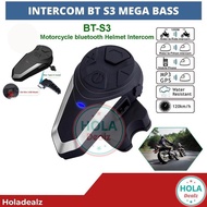 BT-S3 INTERCOM BLUETOOTH HEADSET HELMET BTS3 INTERCOM BT S3 MEGA BASS TYPE C ORIGINAL