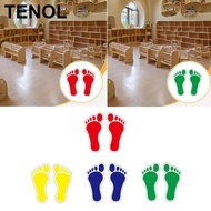 [TENOL] Barefoot Footprint Stickers Feet Spots Recognizable Kids Floor Decals for Decorative Stair S