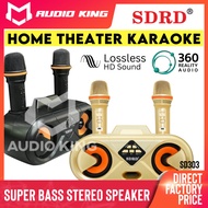 SDRD Portable USB Speaker Wireless With Home Microphone KTV Spiker Mike Karaoke Microfon Bluetooth S