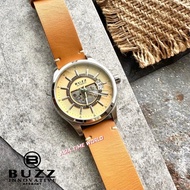 BUZZ | 8105G SS-42 Automatic Sapphire Unisex Watch Beige Genuine Leather | Official Warranty