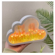Diy Raw Materials Set Of Cloud-Shaped Tulip Lights Coated Mirror Decorative, Meaningful Gifts