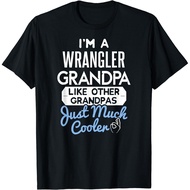 Mens Cool Wrangler Grandpa Fathers Day T-Shirt
