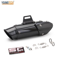 51มม./60Mmรถจักรยานยนต์โครงการ ท่อไอเสียDB Killer Mufflerกับวงเล็บคาร์บอนไฟเบอร์Titanium GP-โครงการห