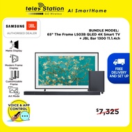 [TV BUNDLE] 65" The Frame LS03B QLED 4K Smart TV + JBL Bar 1300 | Free Google nest hub