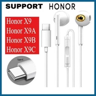 Earphone Honor X9c X9a X9b X9 X8a X8b 100 90 P40 P30 PRO MagicBook Laptop USB Type-C In Ear Hearphon