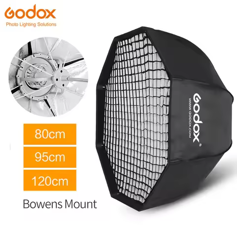 Godox SB-UE 80cm 95cm 120cm Portable Octagonal Umbrella Softbox with Honeycomb Grid for Bowens Mount