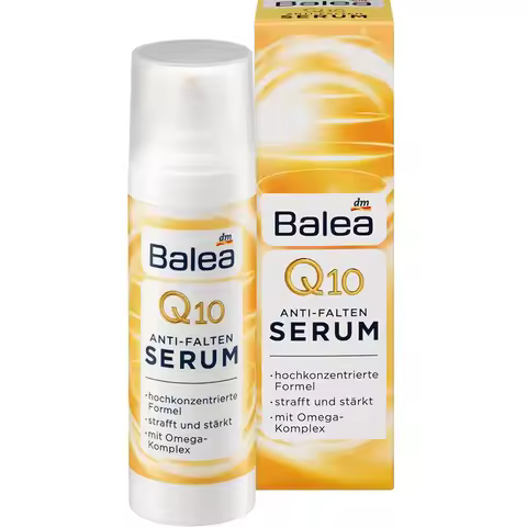 Balea Q10 Anti Wrinkle Face Neck Care Serum Omega Complex Tighten Strengthen Skin Resistance Elastic