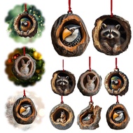 Christmas Decorations, Christmas Tree Ornaments, 2d 6 Styles Pendants Printed Acrylic Available R9t9