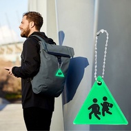 Nauid Multi-functional Key Chain Decoration Super Bright Gear Triangle Reflective Tags for Bags Strollers Wheelchair