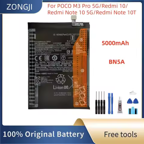 New Battery BN5A 5000mAh Battery For Mi POCO mi3 pro mi 3 pro/Redmi Note 10(5G)/Redmi 10 Phone Repla