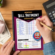 Bill Payment Management Book with Spiral Binding Budget Finance Planner For Bills & Payments Paying 