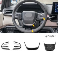 aihei Abs คาร์บอนไฟเบอร์รถอ่านด้านหน้าโคมไฟแผงตกแต่งสำหรับ Toyota Sienna 2021 2022 Lhd อุปกรณ์เสริม 