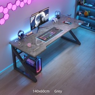 Modern Home Office Table Study Table Grey 140x60cm Wood Table Workstation Living Room Game Computer 