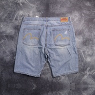 EVISU ORIGINAL RETRO SHORTS 1952 JEANS SHORT PANTS SP22 SIZE 38 39 ORIGINAL PRELOVED