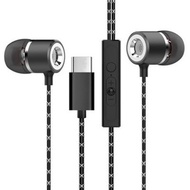 USB TYPE C EARBUD EARPHONE HEADPHONES EXTRA BASS  XIAOMI HUAWEI (BLACK)