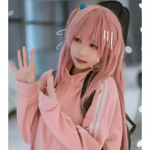 Bocchi The Rock Gotou Hitori Cosplay Hoodie Pullover Sweatshirt Streetwear Baseball Uniform Zip Up J