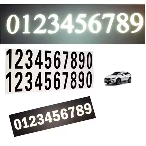 2Pcs 0-9 Number Car license Phone Digits Numeral House Door Street Address Mailbox Car Room Gate Vin