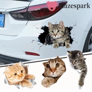 BLAZESPARK Car 3D Cat Stickers, 3D Cat Universal Cat in The Crack Sticker, Car Accessories Funny PVC
