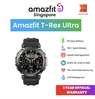 Official Amazfit T-Rex Ultra | Military Grade 10 ATM 100+ Sports Mode English Smart Sports Watch