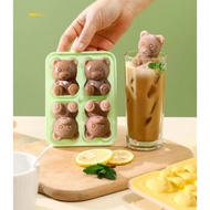 READY 4 Grid Bear Silicone Mold 4D Silicone Mold Jelly Ice Cube Chocolate x