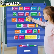 LUNARLO Classroom Pocket Chart, Large Durable Standards Pocket Chart, Educational Class Schedule Cha