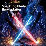 White Snow Spark Lightsaber Children Luminous Sword Toy Boy Samurai War Blade Star Toy Sword