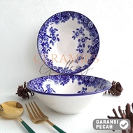 Formia 1pcs 9 Inch Ceramic Bowl GARDENIA BLUE Jumbo 23cm Ceramic Dinner Bowl