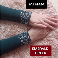 FATEEMA Handsock Batu Muslimah Lembut & Sejuk | Anti-Nampak | Wudhu Friendly | Sarung Tangan Wanita