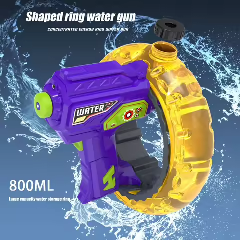 Large Electric Water Gun Ring Handheld Space Concentrator Cool Light Large Capacity Water Blaster Ba