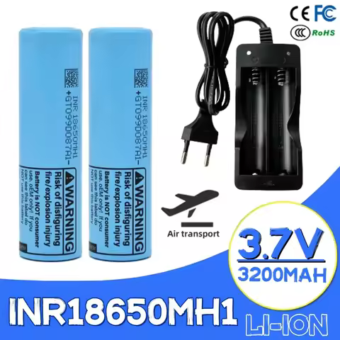 New 18650 3.7V 3200mAh High-Capacity 10A Discharge Battery INR18650-MH1 18650 3.2ah Rechargeable Li-