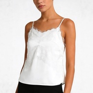 AD980春夏外穿薄款仿真丝缎面V领蕾丝吊带背心内搭上衣宽松打底衫AD980 spring and summer wear thin silk satin simulation