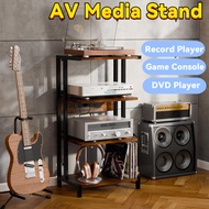 4-Tier AV Media Stand Game Console Shelf Stereo Racks and Stands for Record Player Game Console DVD 