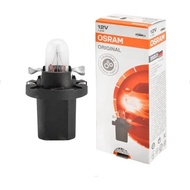 OSRAM 2721MF ORIGINAL 12 V 1.2W halogen lamp with plastic socket, B8.5d, used as dashboard and instr