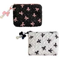 Small Cosmetic Bag,Cosmetic Bags for Women,Cute Bow Makeup Bag Travel Makeup Bag,Small Pouch Makeup 