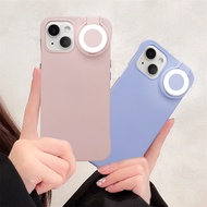 2025YX Suitable for iphone16 Fill Light Phone Case Ring Flashing Selfie Beauty LED Light Apple 15 Ph