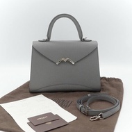 Moynat 摩奈 Gabrielle PM 灰色 小牛皮 單肩包 手提包 ｜專櫃 137,000