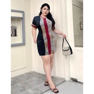 plus size leopard cpmbi dress xl-3xl(eruffa)