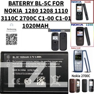BATERRY NOKIA BL-5C COMPATIBLE NOKIA PHONE 1280 1208 1110 3110C 2700C C1-00 C1-01 BATERI 1020MAH