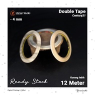 Double Tape 4 6 8 10 mm Dobel Tape Merk CENTURY21 daya rekat lebih kuat