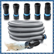 (FTQN) 1 1/4 Inch X 10 Feet Dust Collection Hose Kit for Home and Vacuums System with 5 Adapters of 