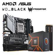 【重磅價】AMD【6核】Ryzen5 7500F+華碩 PRIME B650M-A WIFI II-CSM+Acer Predator Pallas II DDR5-6000 16G*2(黑)+WD_BLACK SN850X 1TB